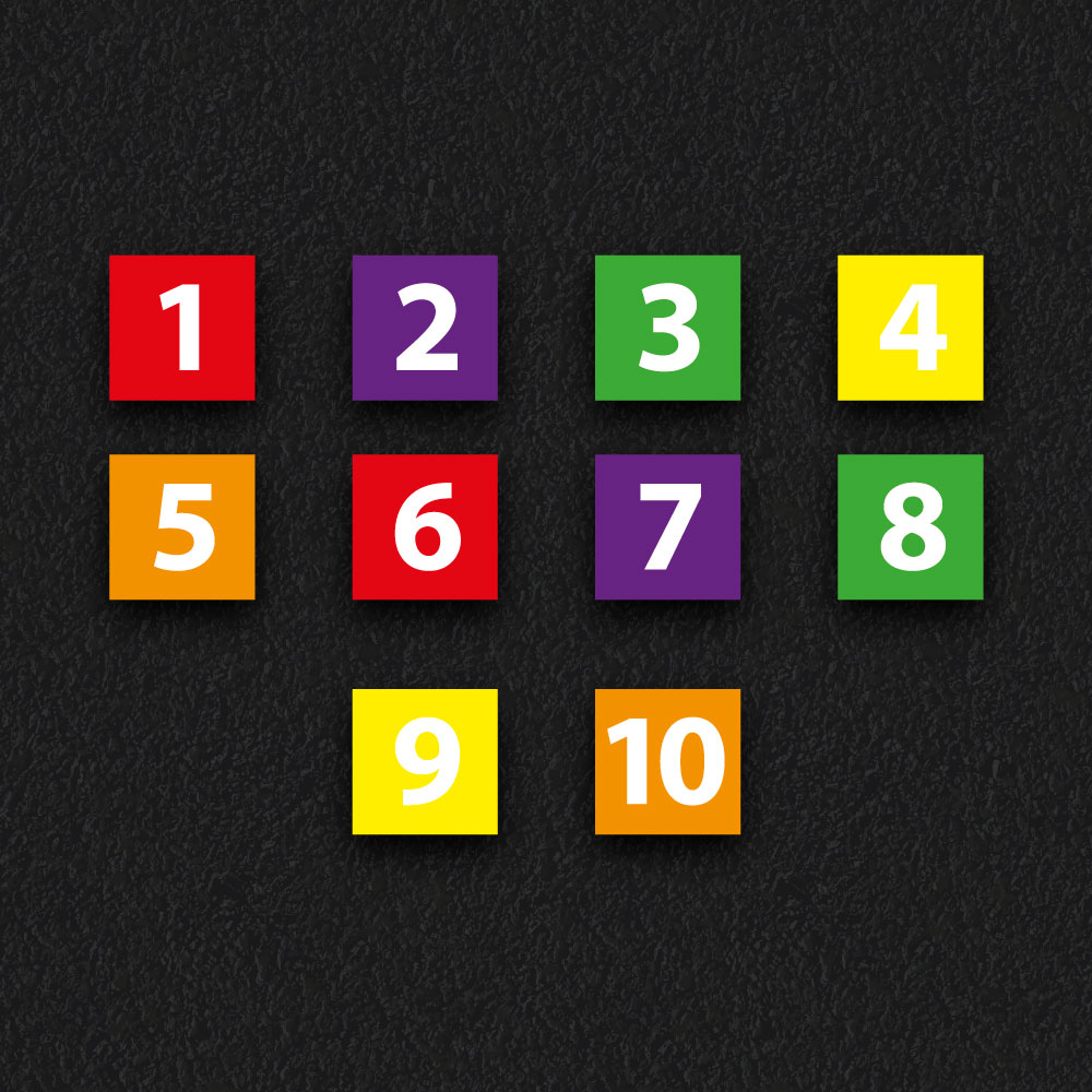 1-10 Number squares playground markings