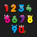 Number faces character design playground markings