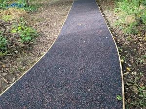 Conipave Track with wooden edging