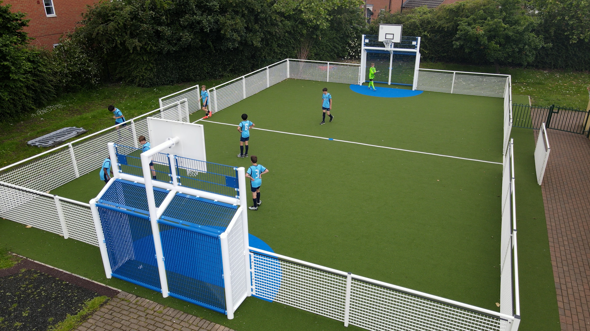 A MUGA (Multi Use Games Area) constructed at Nene Valley Primary School