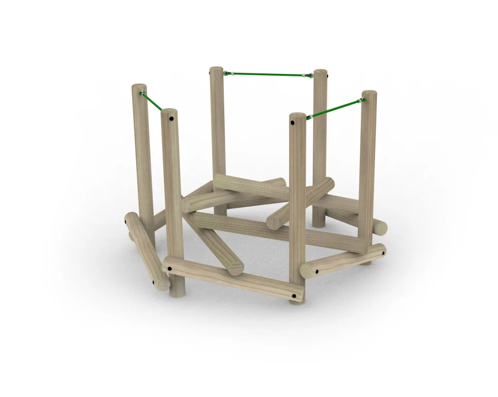 Wooden Climbing Tower -Midi Hex Climber