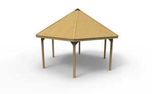 Large 6 Metre Mexagonal School Gazebo - No Sides