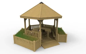 Large Hexagonal School Gazebo