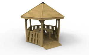 Large Hexagonal School Gazebo