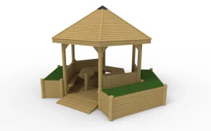 Large Hexagonal School Gazebo