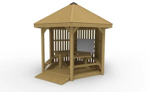 Large Hexagonal School Gazebo