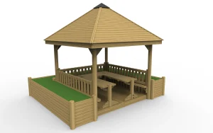 Wooden Square Gazebos for Schools
