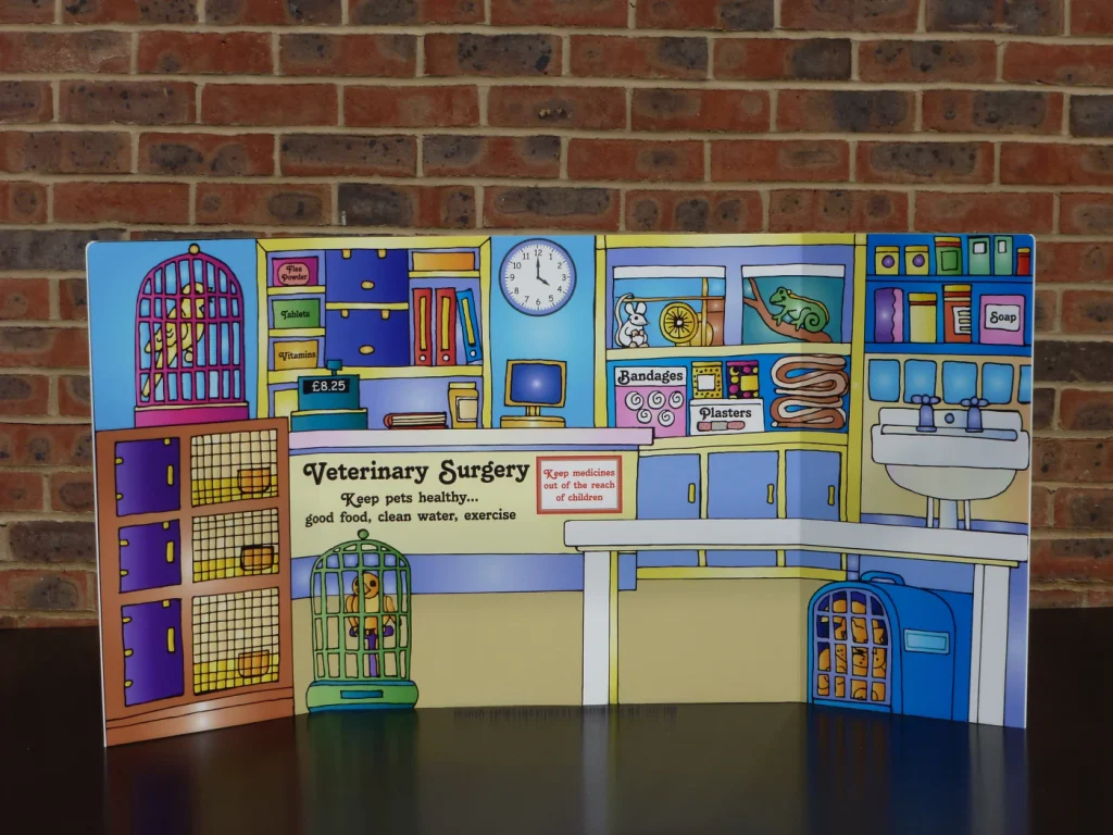 Role-play panel for EYFS areas with veterinary surgery design