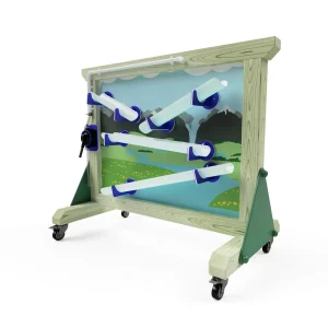Freestanding water wall sensory playground equipment