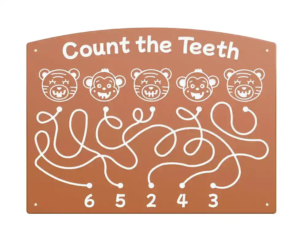 Play Panels - Numbers & Sums - Count the Teeth - Straight