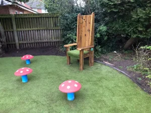 Sensory playground storytelling area