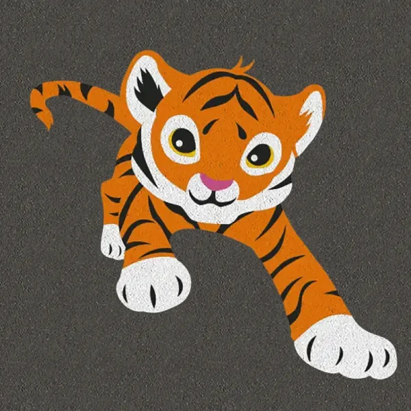 Tiger cub jungle themed animal play markings