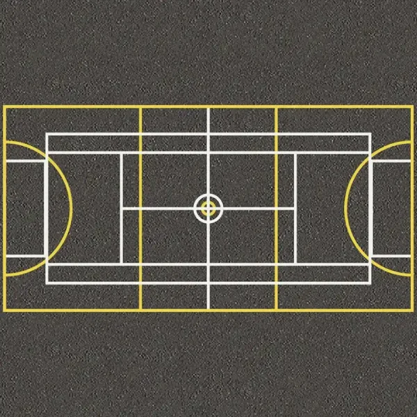 Tennis, Netball and Football Combined Sports Court Markings