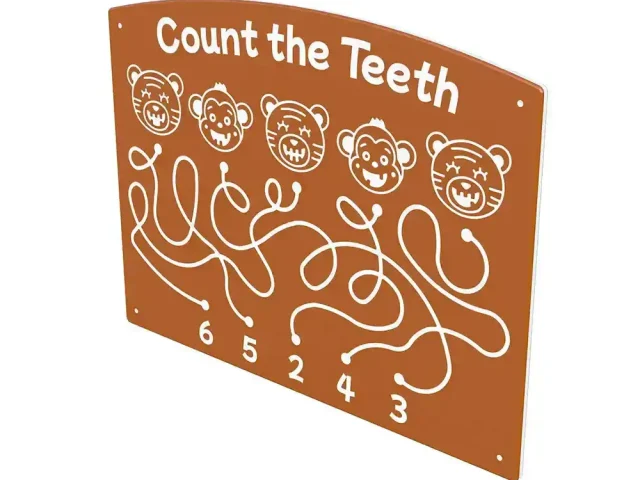 Play Panels - Numbers & Sums - Count the Teeth - Left