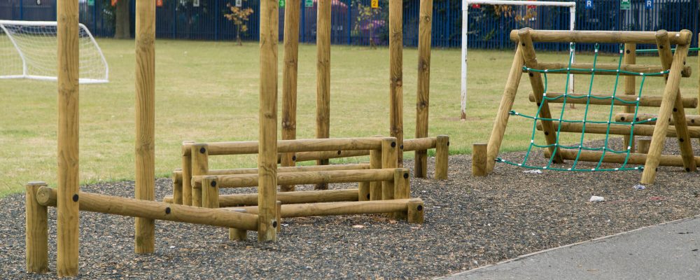 Wooden Primary School Trim Trail