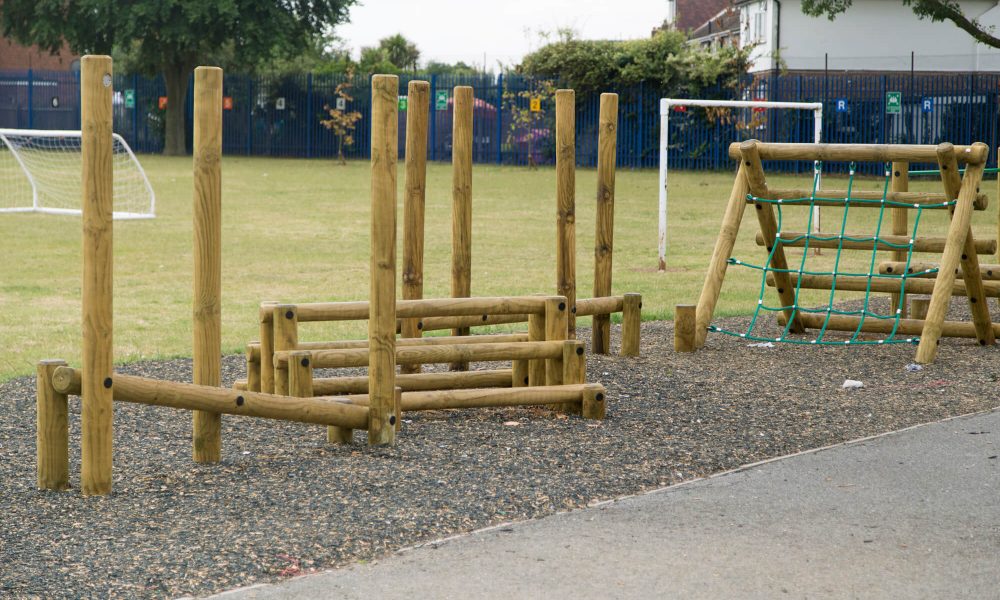 Wooden Primary School Trim Trail