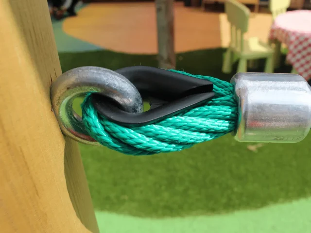Trim Trail rope attachment for safety