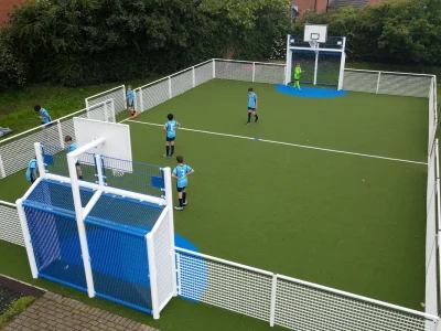 A MUGA (Multi Use Games Area) constructed at Nene Valley Primary School