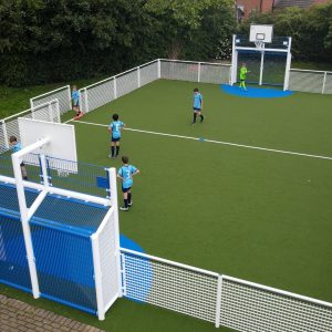 A MUGA (Multi Use Games Area) constructed at Nene Valley Primary School