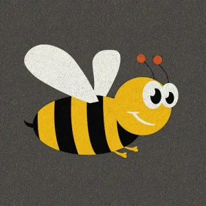 Friendly bee playground character