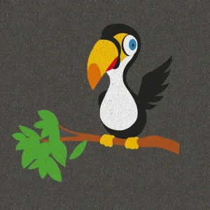 Toucan bird playground marking design