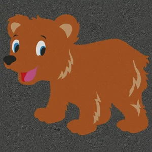 Bear character playground marking