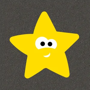 Yellow starfish playground marking