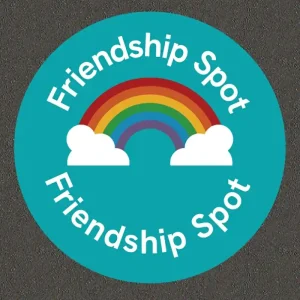 Friendship Spot Play Marking with rainbow design