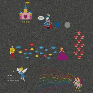 Fairy Tale themed playground trail with number learning and phonics educational elements