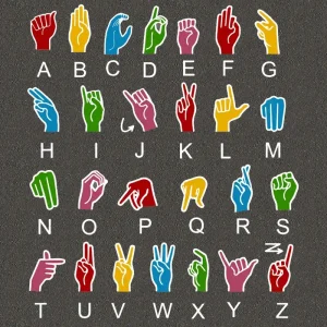 ASL Alphabet Playground Markings