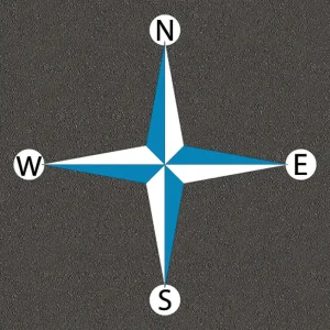 4-point compass playground marking