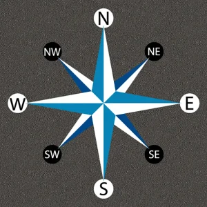 8-point compass playground marking