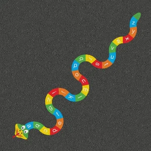 Educational Playground Literacy Learning A-Z Snake Markings