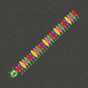 Educational Playground Literacy Learning A-Z caterpillar Markings