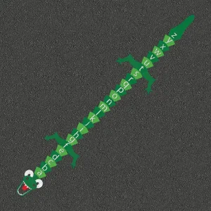 Educational Playground Literacy Learning A-Z crocodile Markings