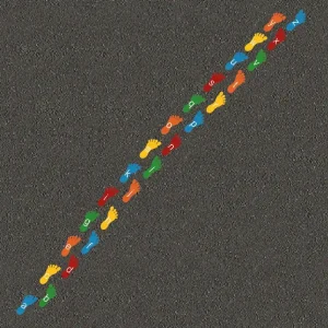 Educational Playground Literacy Learning A-Z Footprint Play Markings