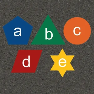 Educational Playground Literacy Learning A-Z Alphabet Shapes Play Markings