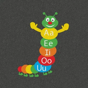 Educational Playground Vowel Learning Caterpillar markings