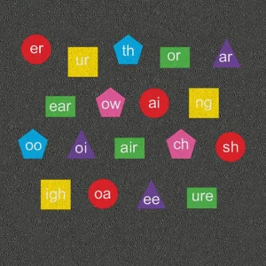Educational Playground Literacy Phonics Learning Shapes