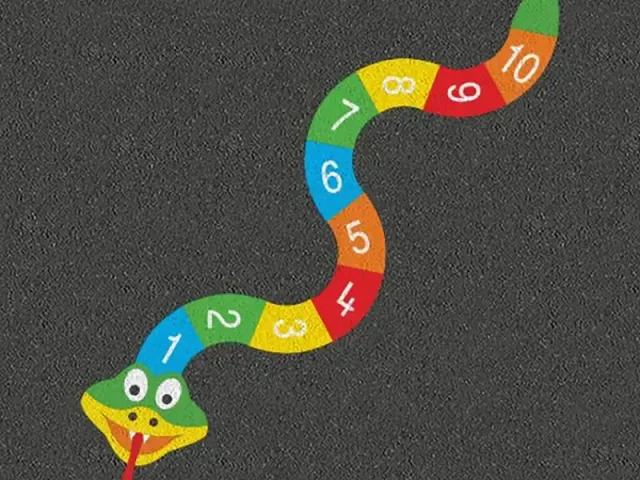 Educational Playground 1-10 number snake line markings