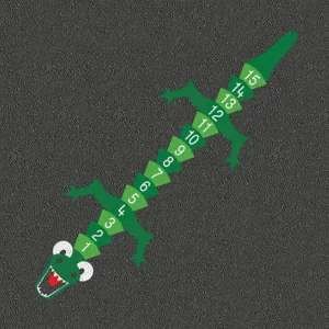 Educational Playground 1-15 number crocodile line markings