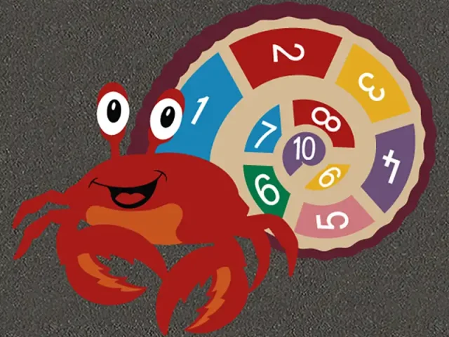 Educational Playground 1-10 number hermit crab markings