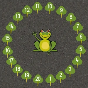 Educational Play Markings Mathematics Frog Jump