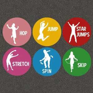 Set of 6 Activity Circle Thermoplastic Play Markings