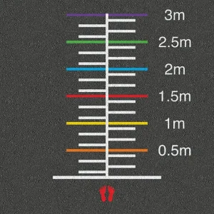 Thermoplastic Fitness markings activities standing long jump
