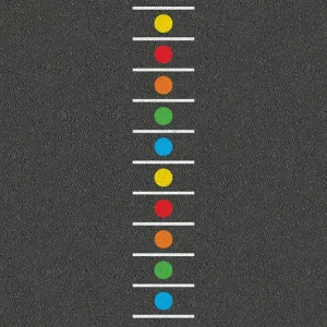Thermoplastic Fitness markings activities jump hop