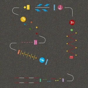 Fitness Trail Adventure Trail Course Thermoplastic Markings