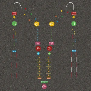 Fitness Trail Deluxe Dual Adventure Trail Course Thermoplastic Markings