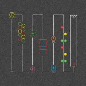 Fitness Trail Course Thermoplastic Markings
