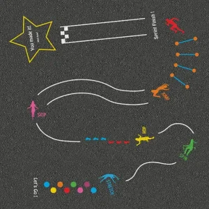 Fitness Trail Course Thermoplastic Markings